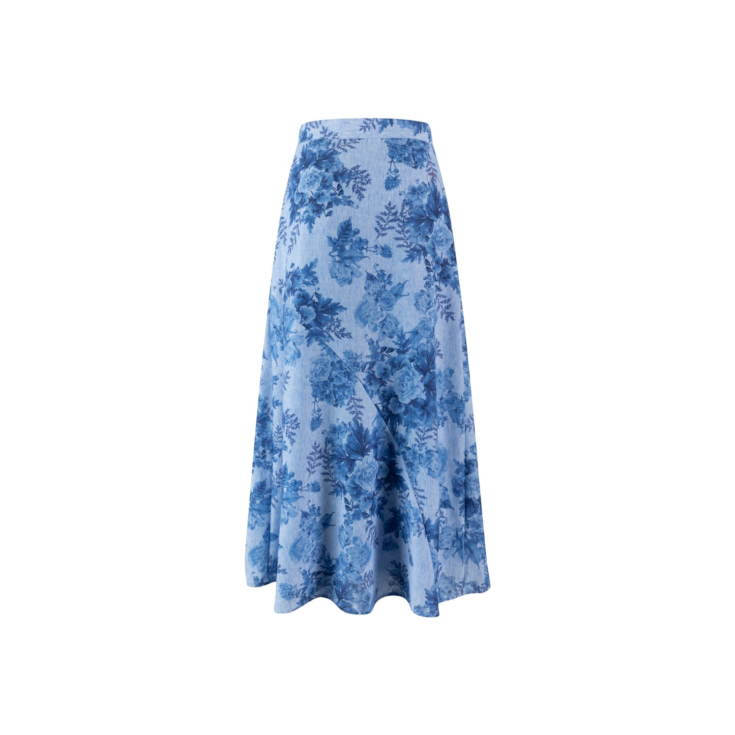 Blur On Blue Floral Skirt