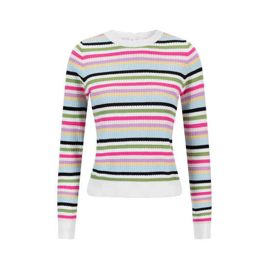 Colorful Striped Knit Top