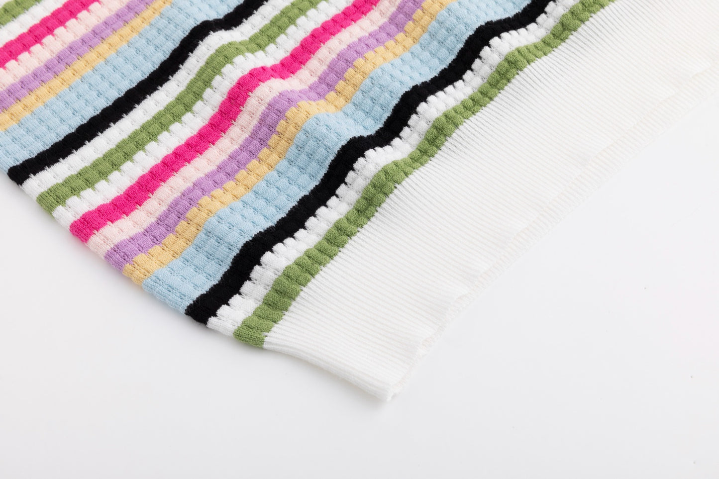 Colorful Striped Knit Top