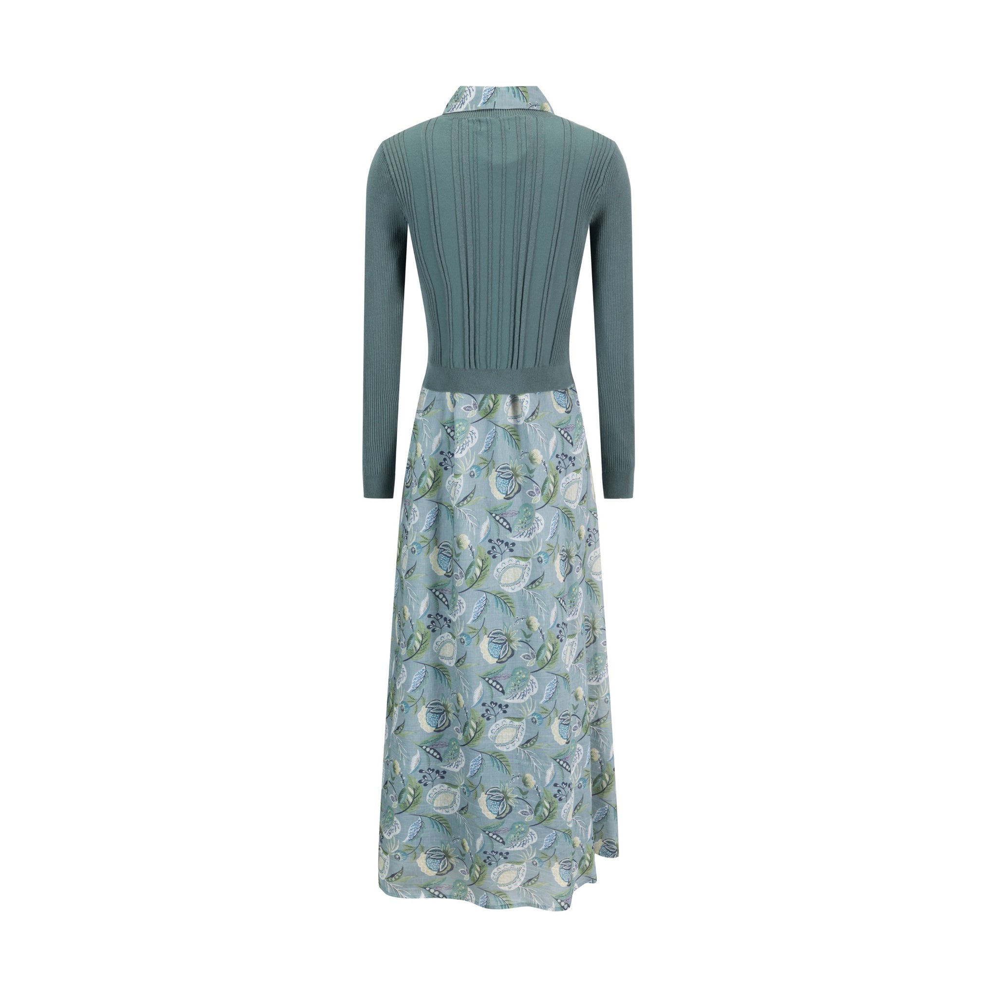 Green Floral Overlay Dress