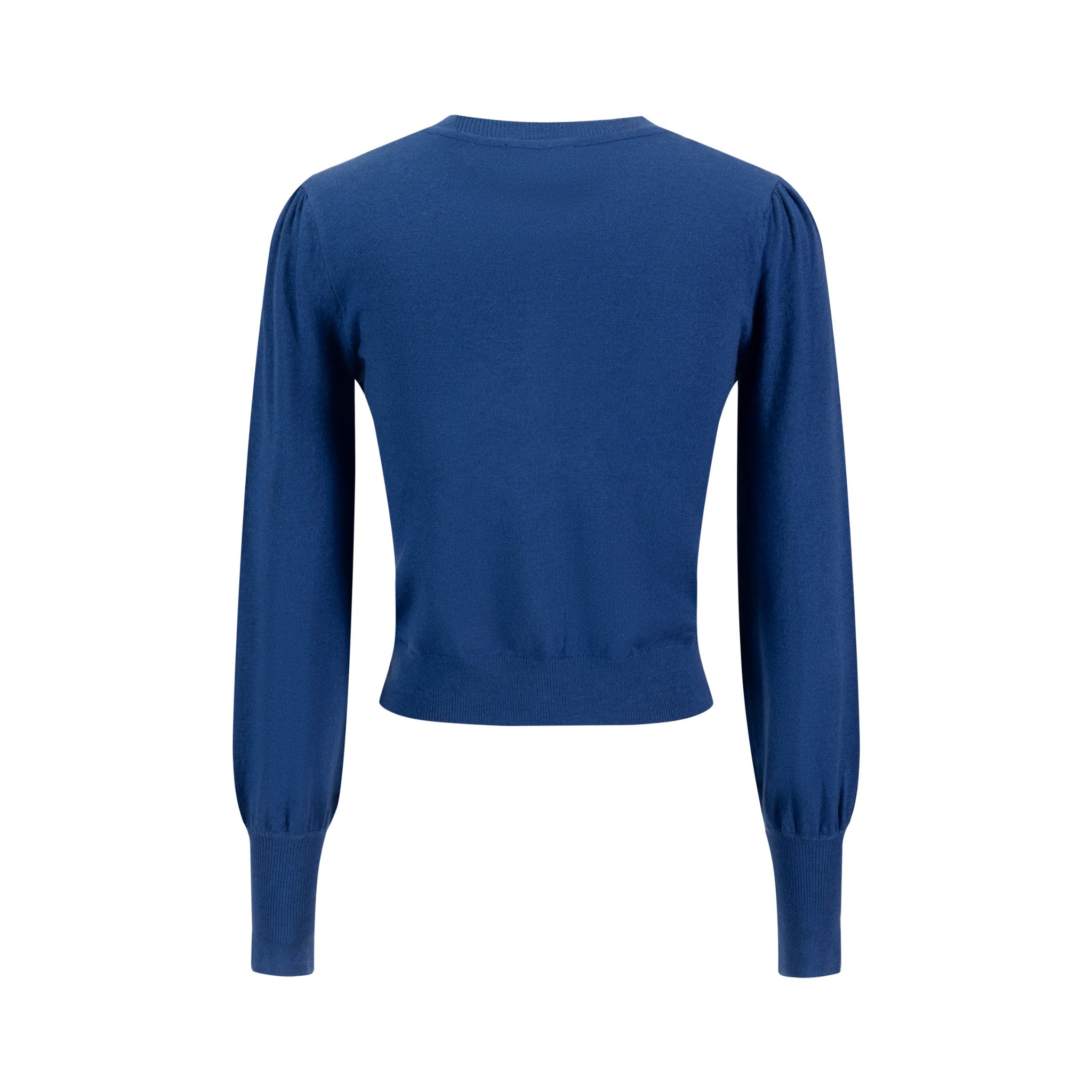 Bishop Sleeve Blue Knit Cardigan