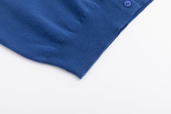 Bishop Sleeve Blue Knit Cardigan