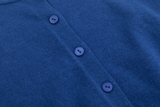 Bishop Sleeve Blue Knit Cardigan