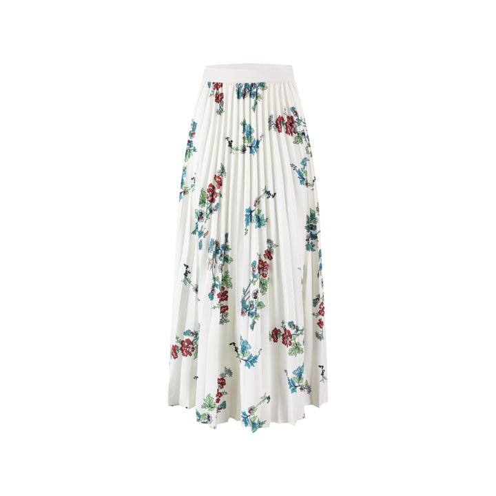 Printed Floral Pleated Skirt