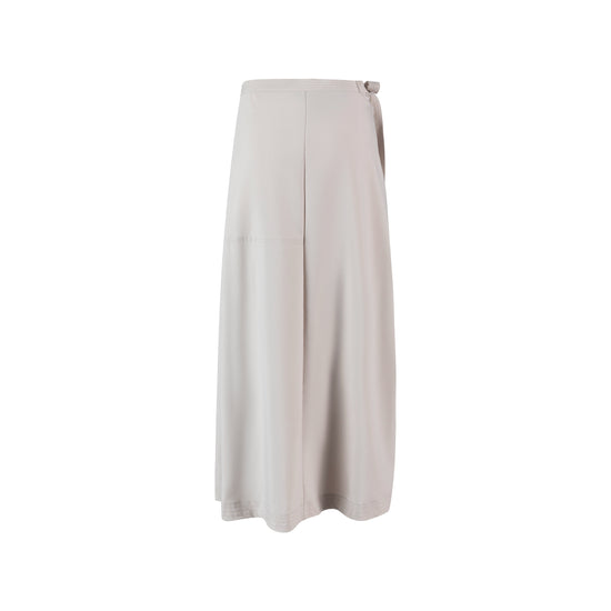 Tan Half Pleated Skirt