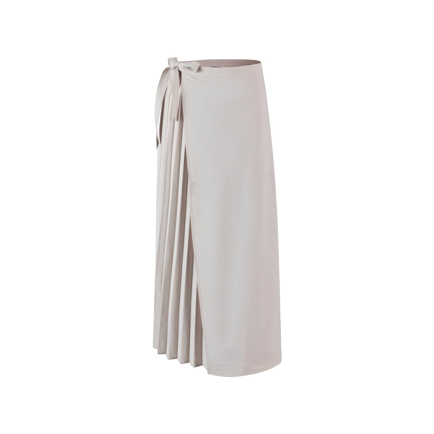 Tan Half Pleated Skirt