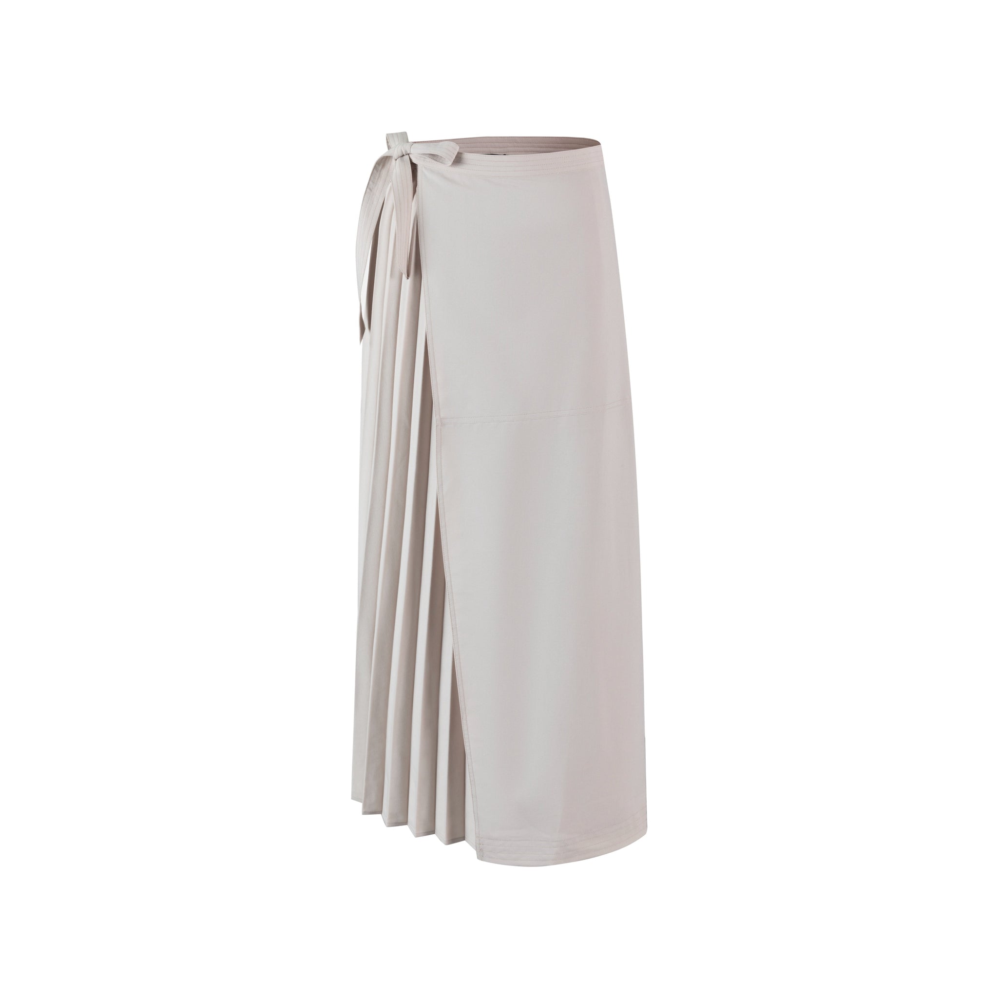 Tan Half Pleated Skirt