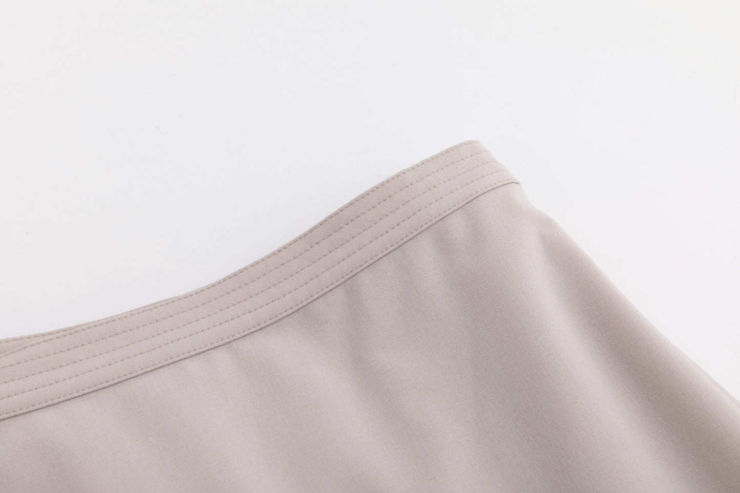 Tan Half Pleated Skirt