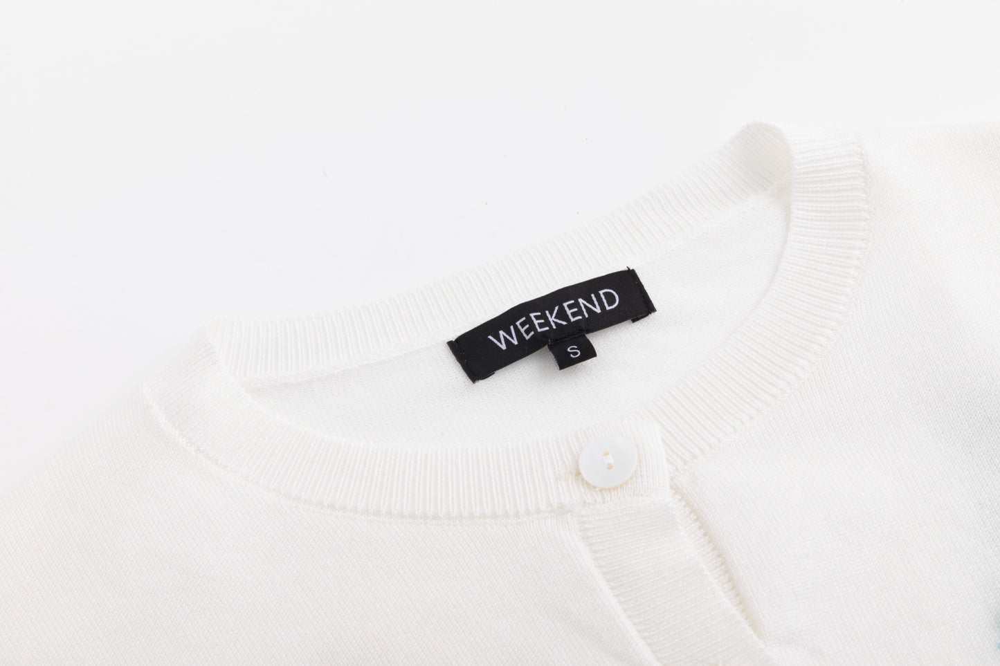 Knit Cardigan With Floral Print - White
