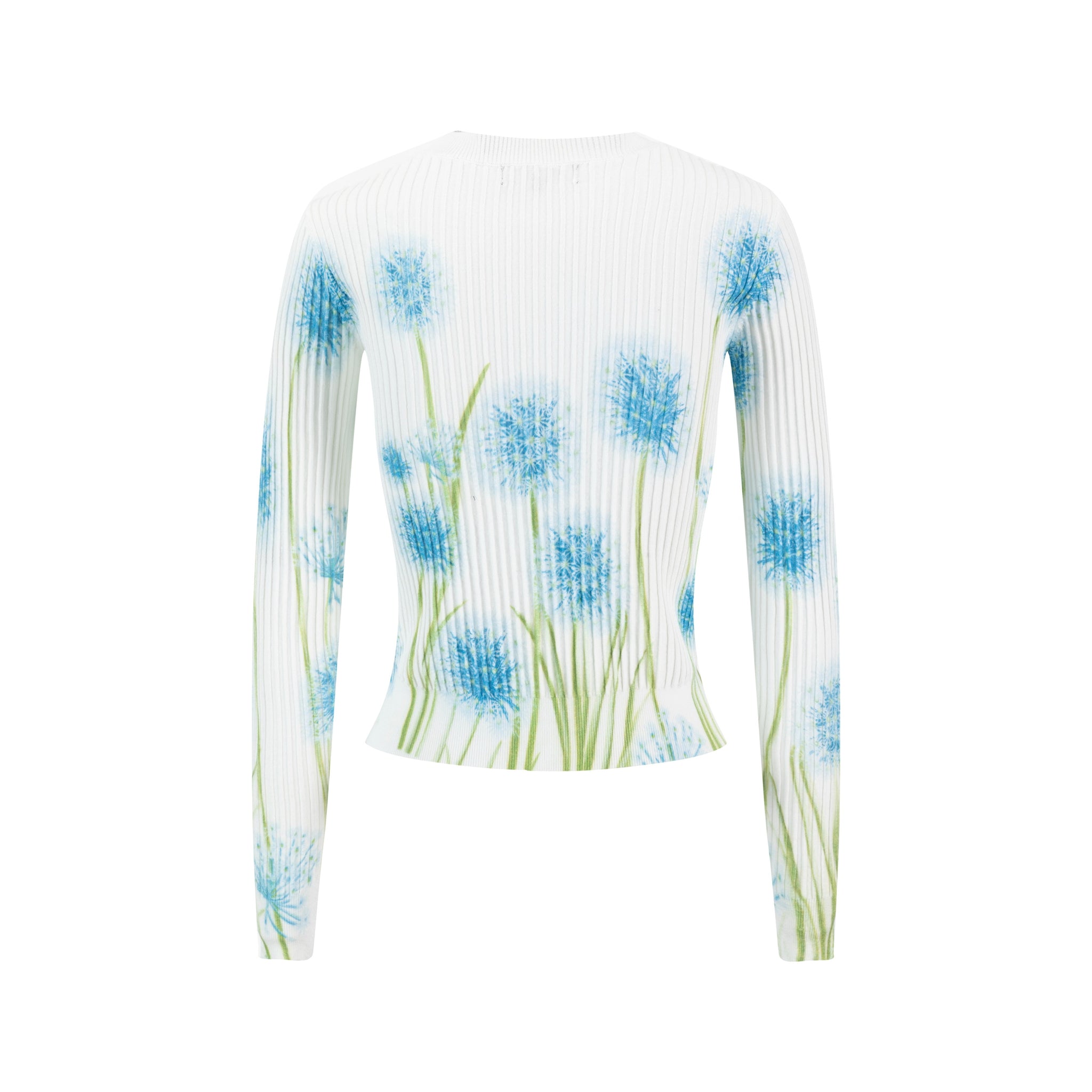 Knit Top With Blue Floral Print