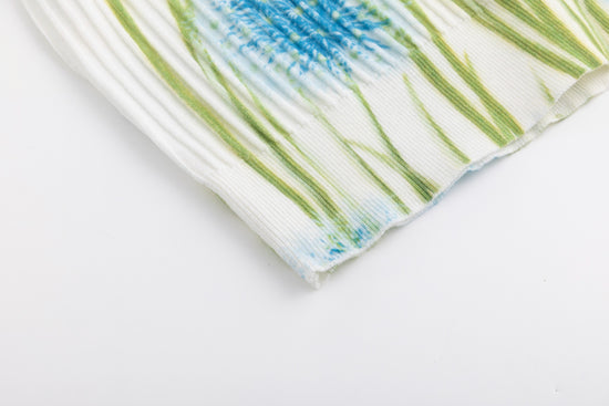 Knit Top With Blue Floral Print