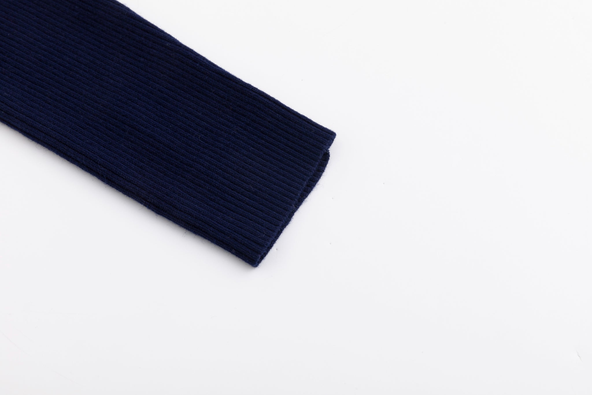 Knit Top With Beaded Collar - Navy