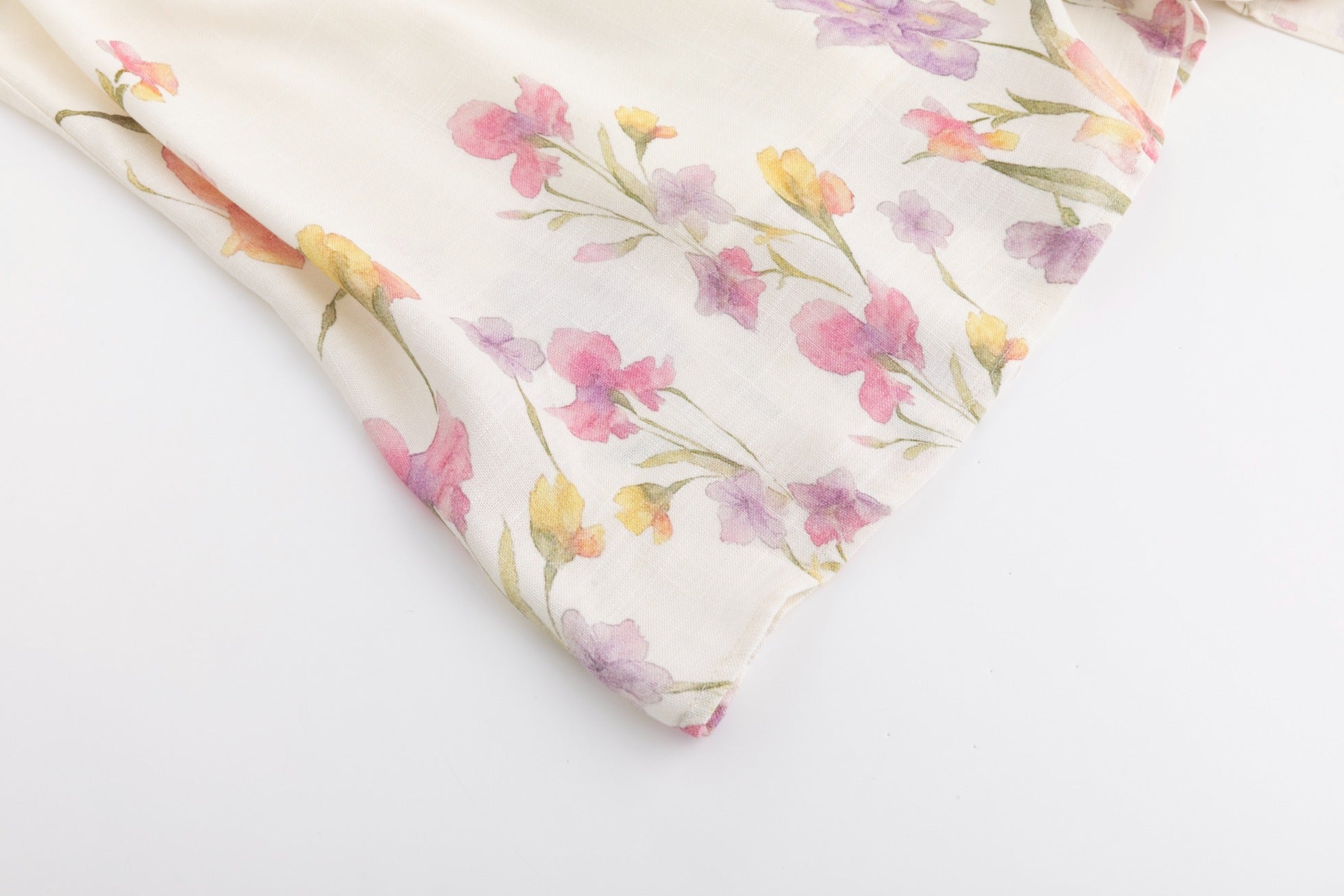 Pastel Floral Box Pleat Skirt