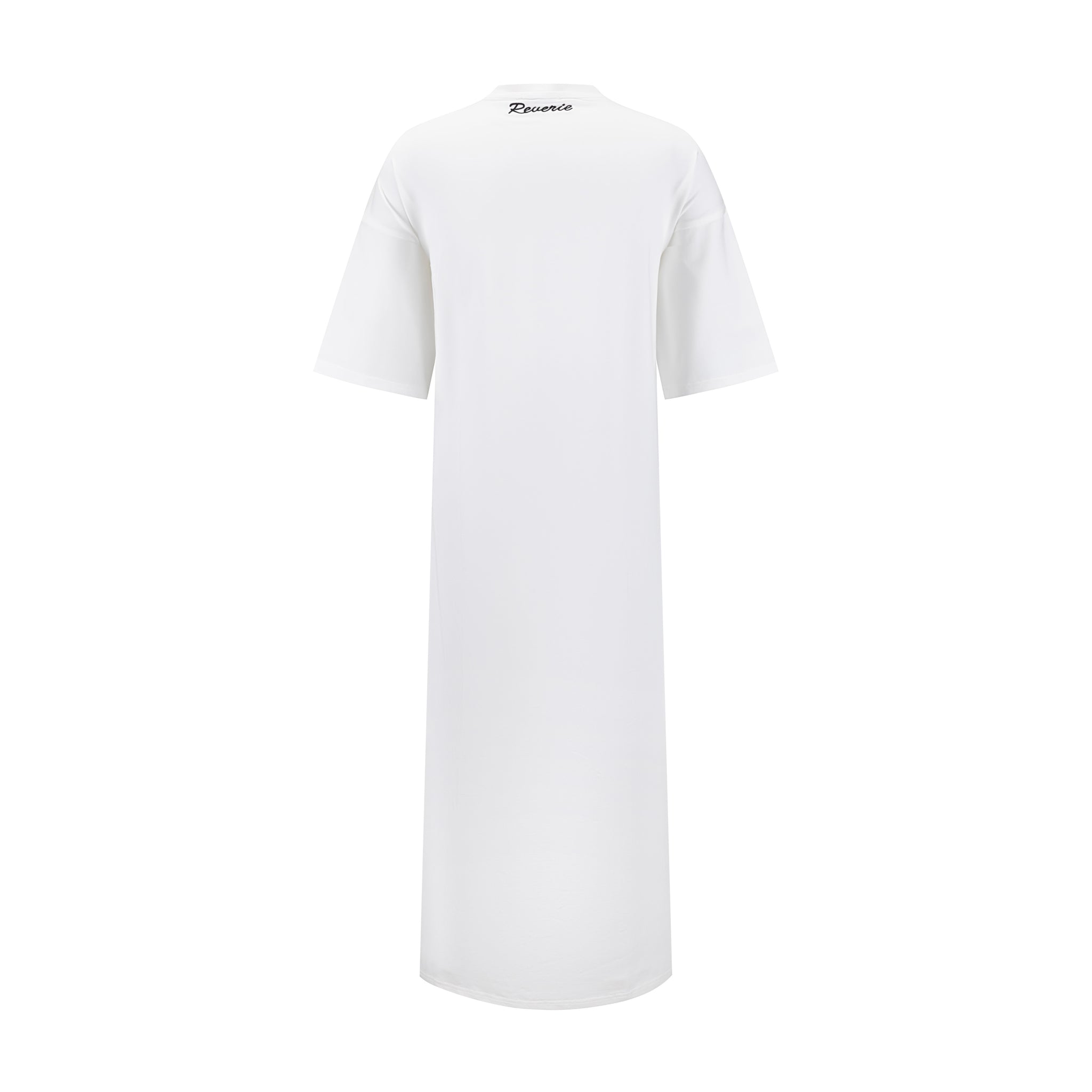 Graphic Box Tee Dress - Cream