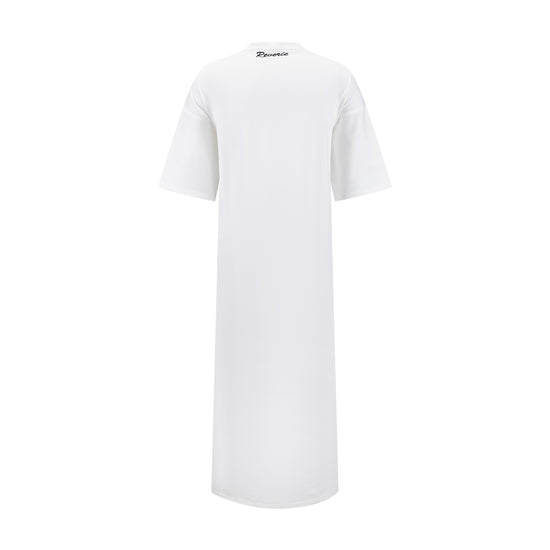 Graphic Box Tee Dress - Cream
