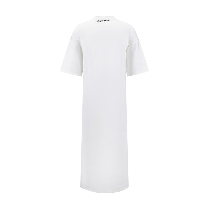 Graphic Box Tee Dress - Cream