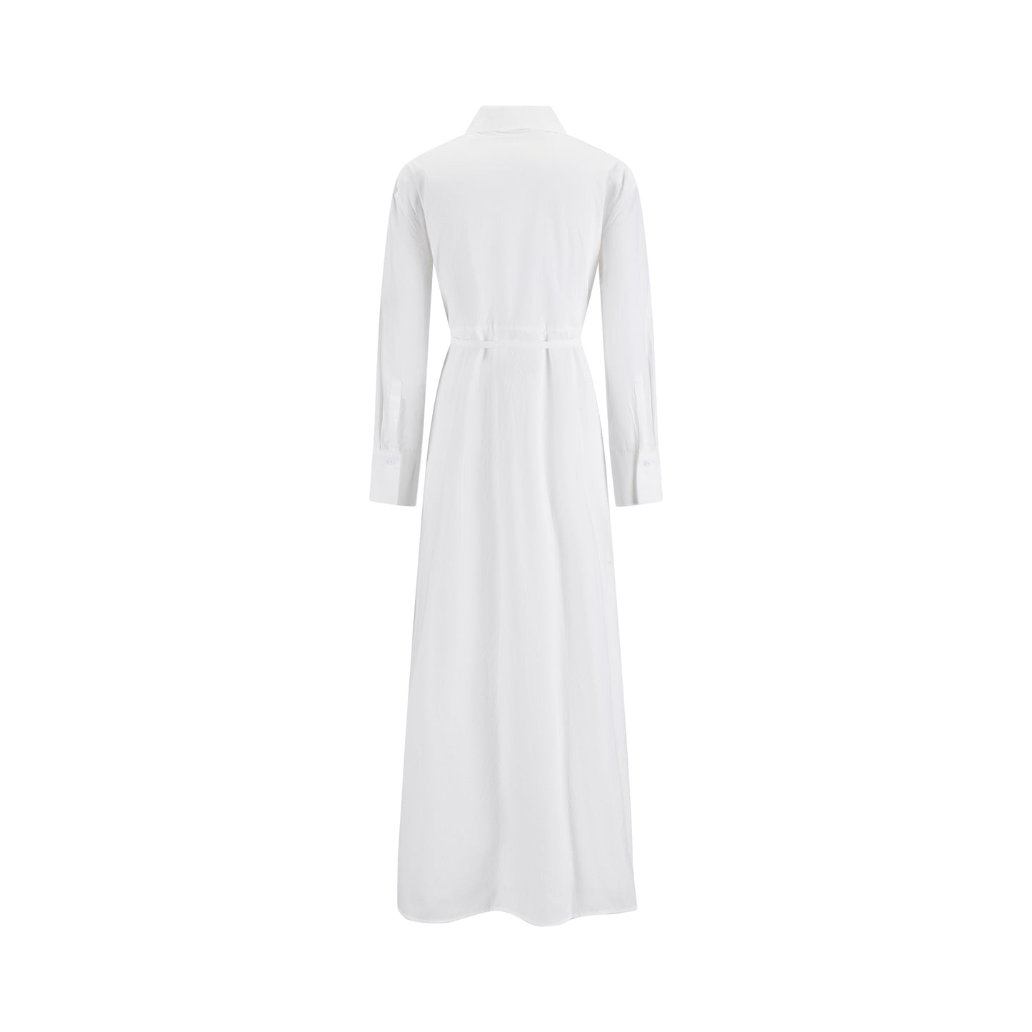White Shirt Dress With Black Embroidery