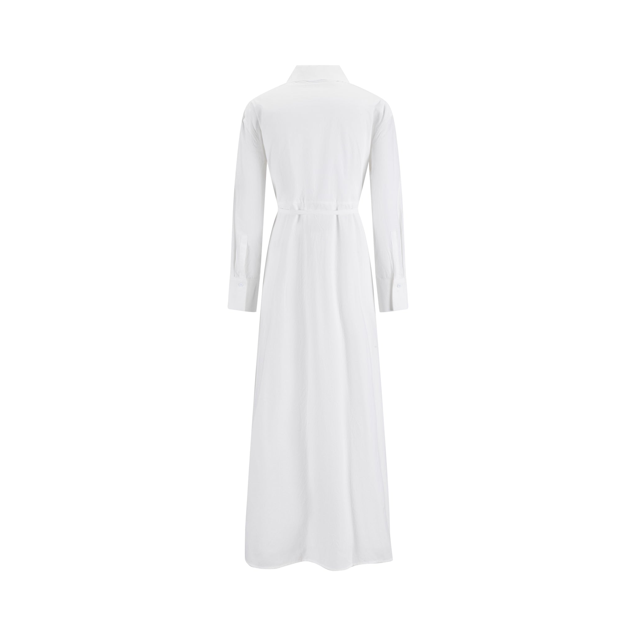White Shirt Dress With Black Embroidery