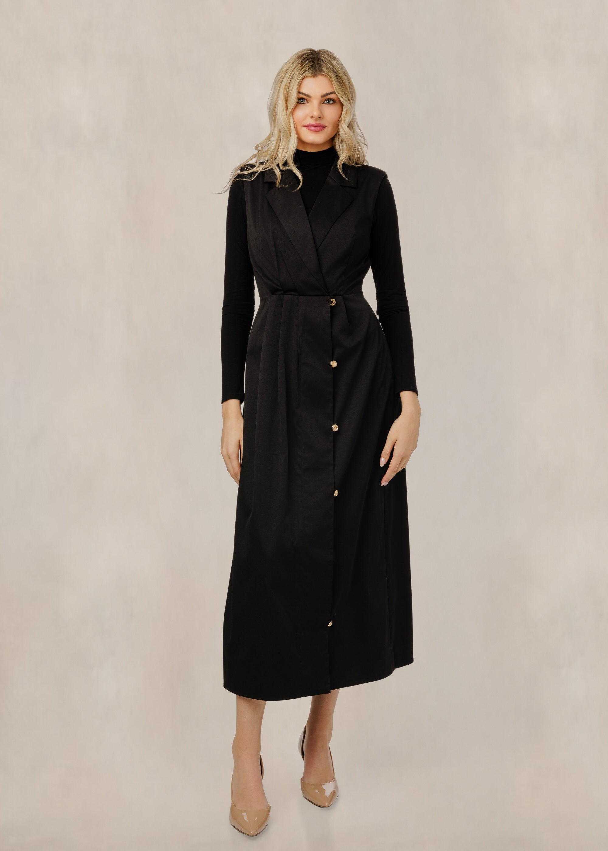 Button Down Jumper - Black