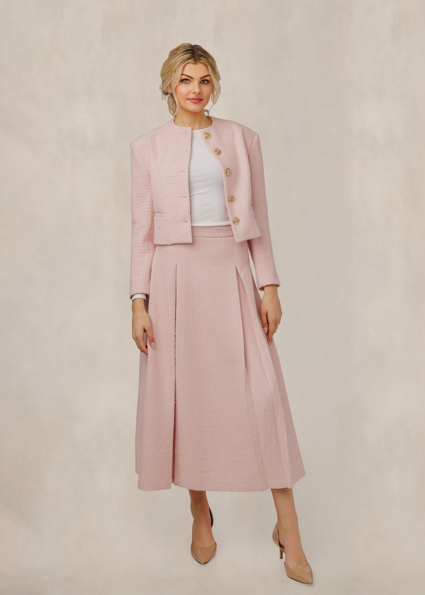 Pink Tweed Skirt
