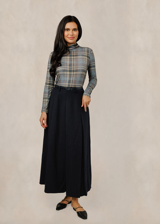 Plaid Turtleneck