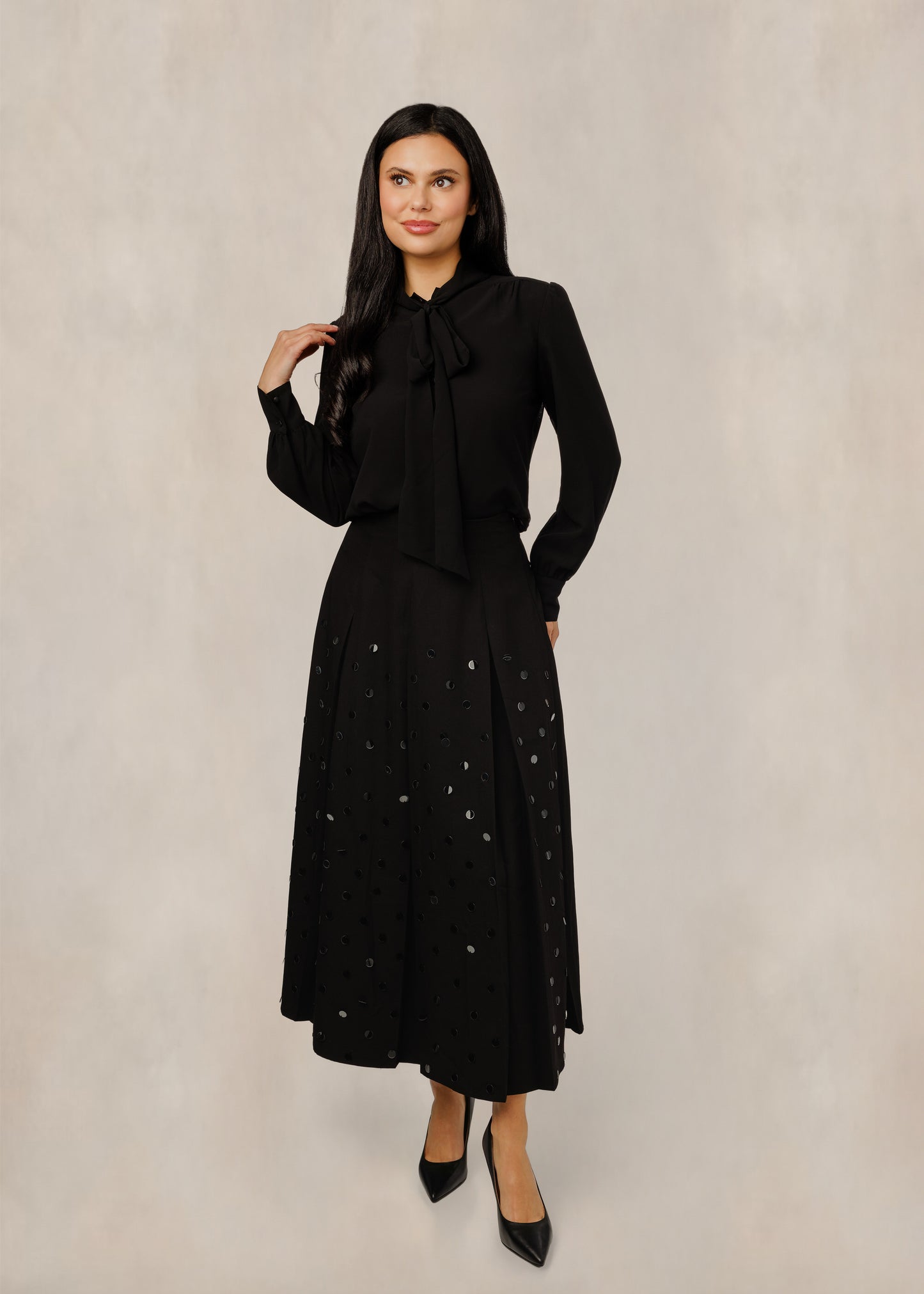 Black Skirt With Sequin Detail