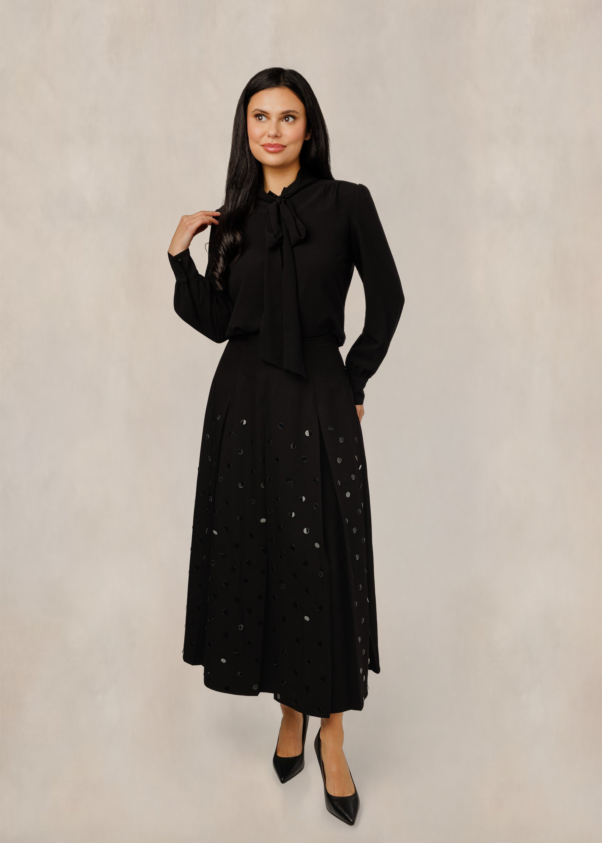 Black Skirt With Sequin Detail