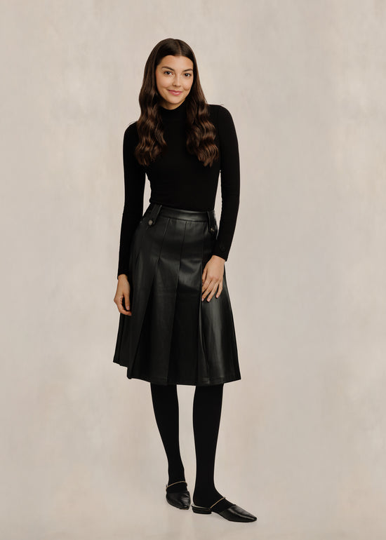 Solid Mock Neck - Black