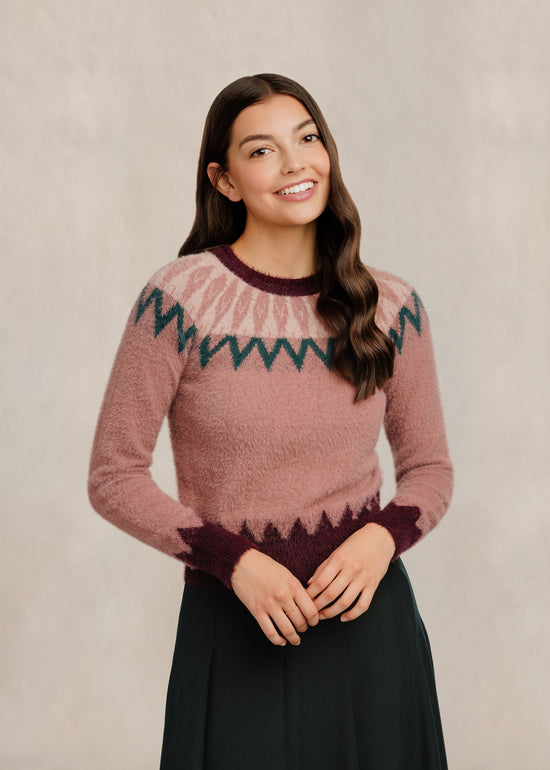 Fair Isle Sweater - Mauve