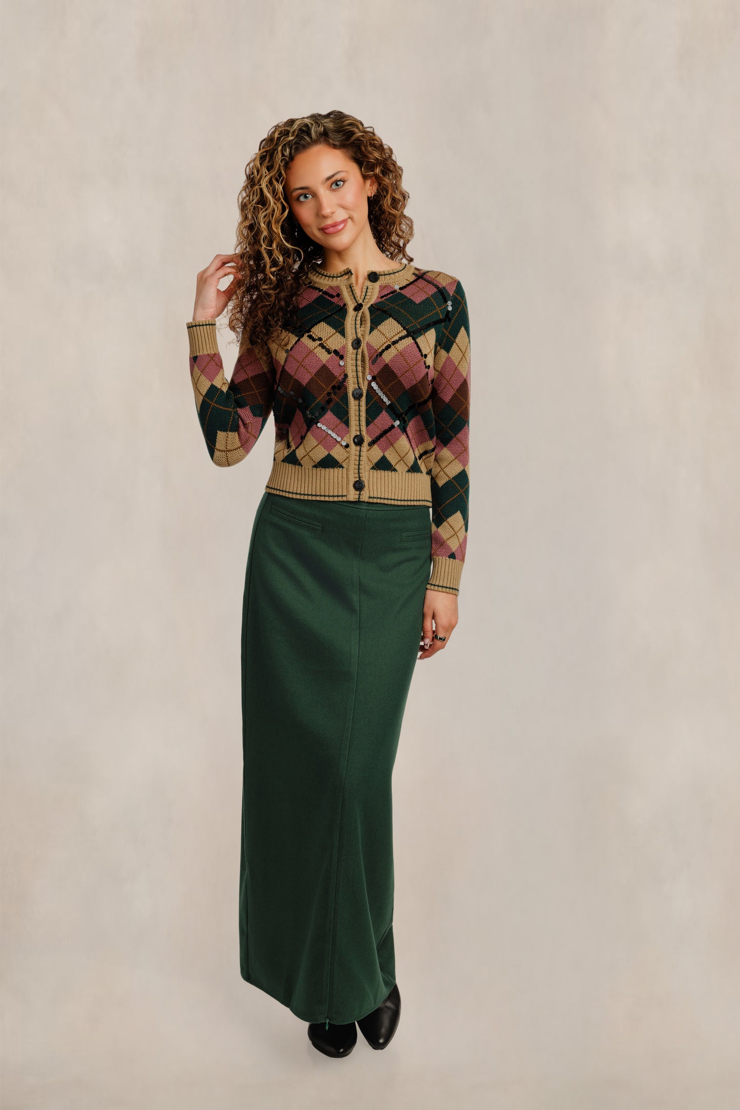Welt Pocket Skirt - Green