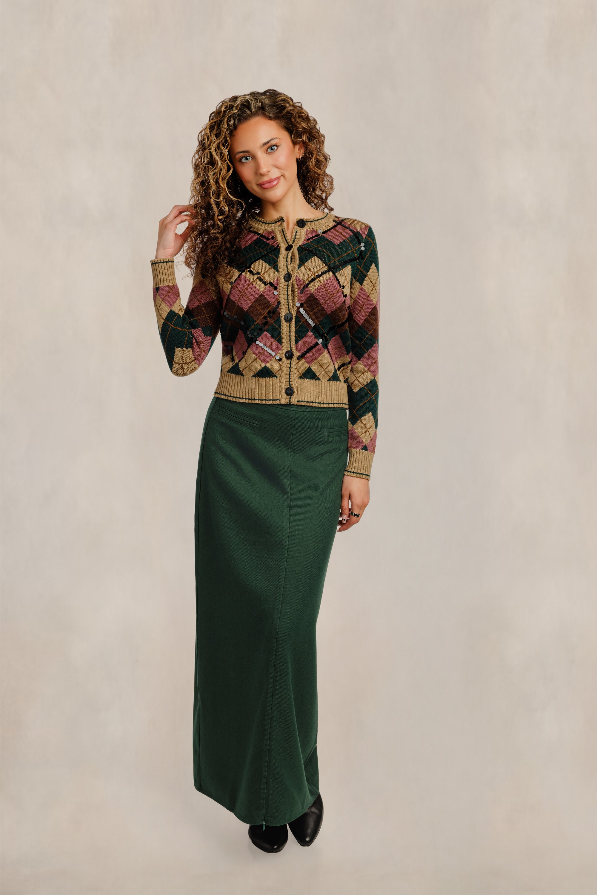 Welt Pocket Skirt - Green