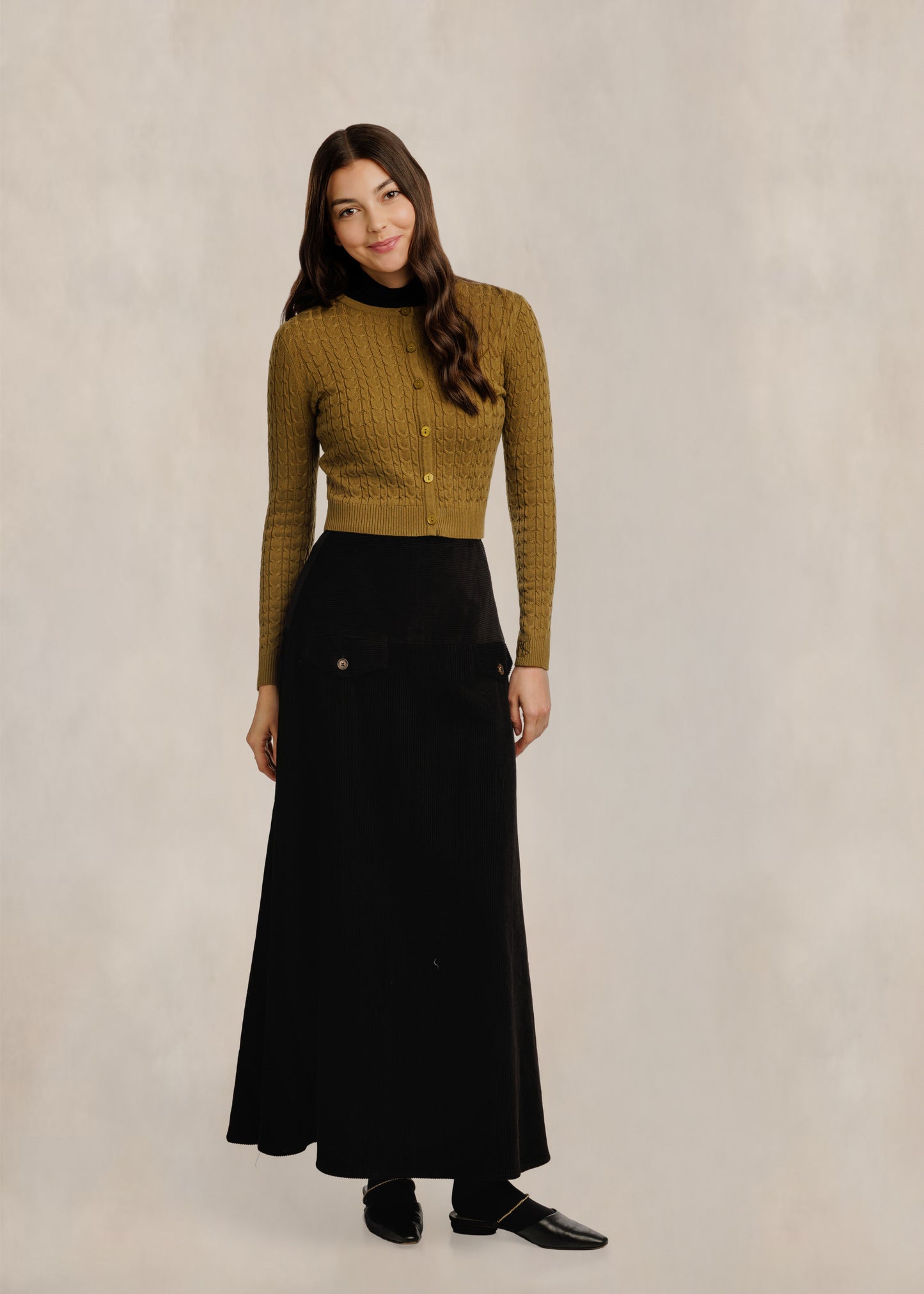 Solid Mock Neck - Black