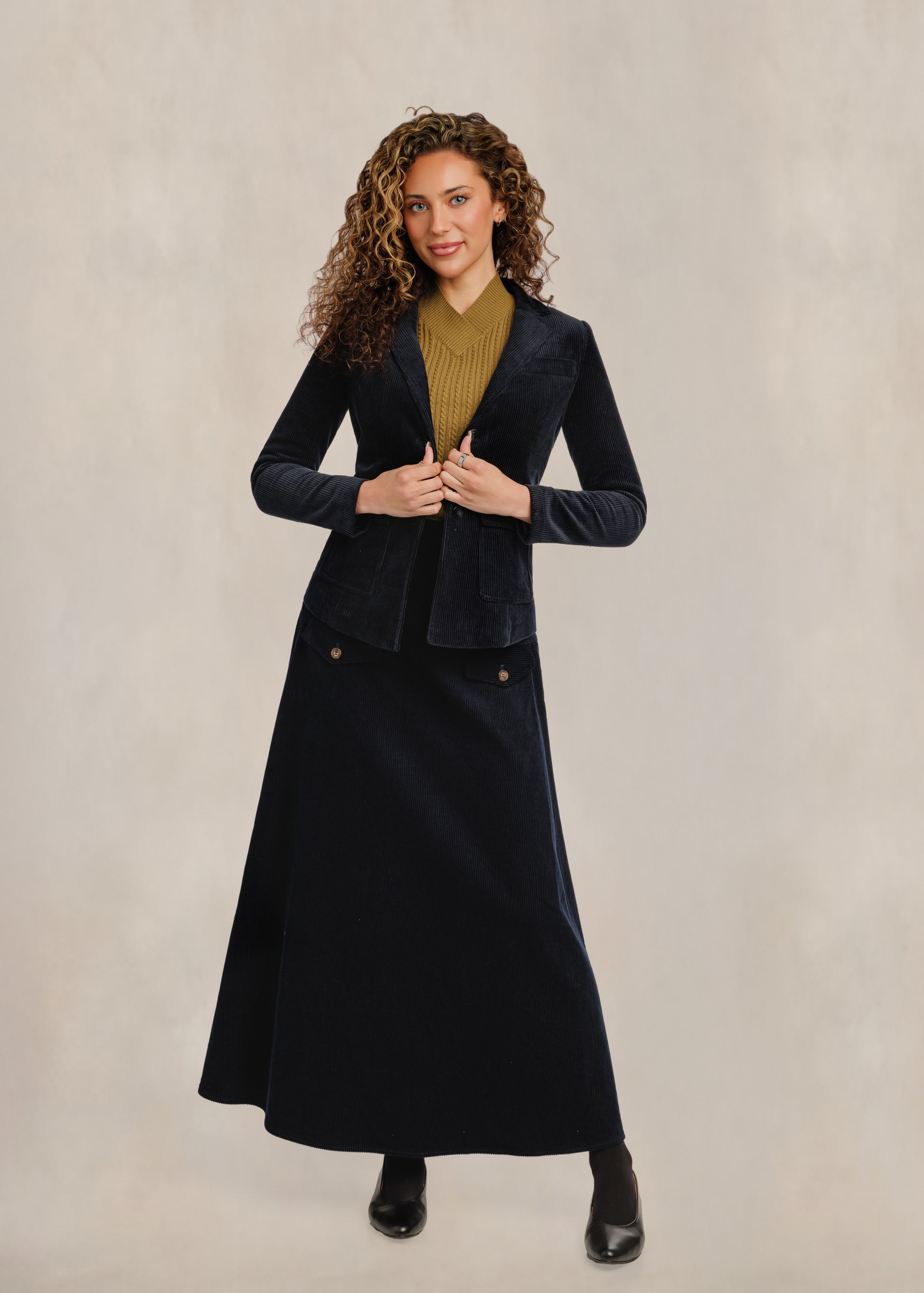 Corduroy Jacket - Navy
