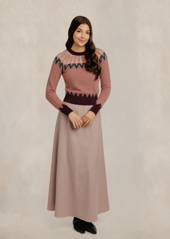 Fair Isle Sweater - Mauve