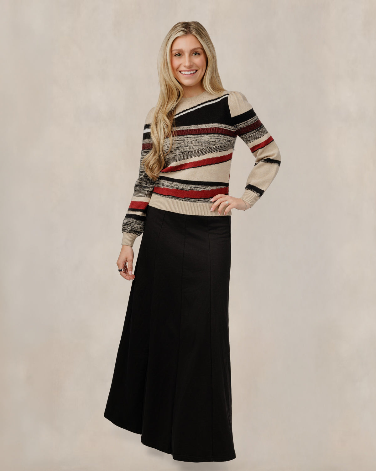 Striped Knit Sweater