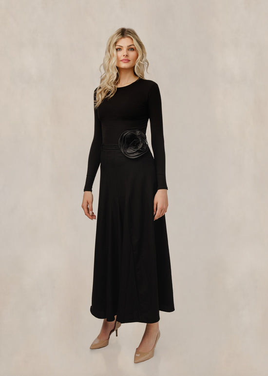 Chiffon Flower Appliqu?? Skirt