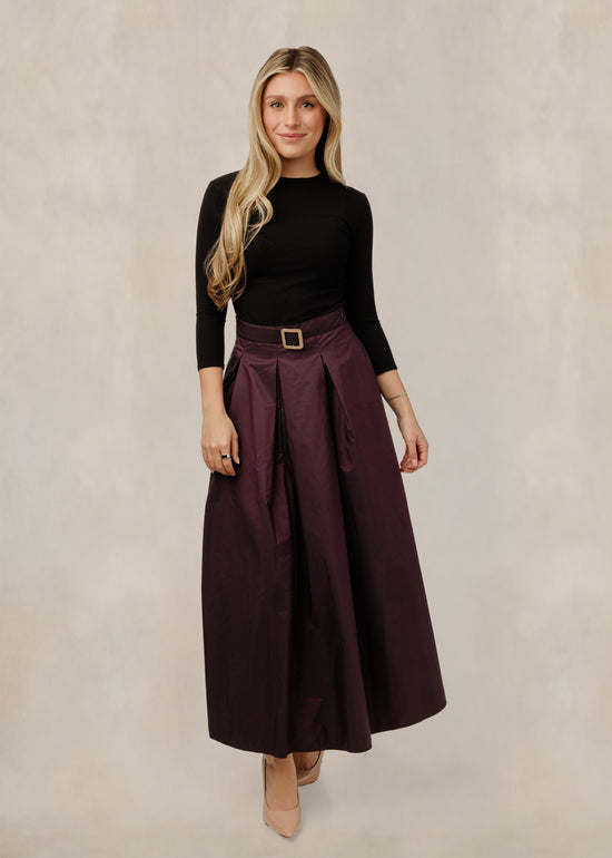 Purple Skirt With Belt