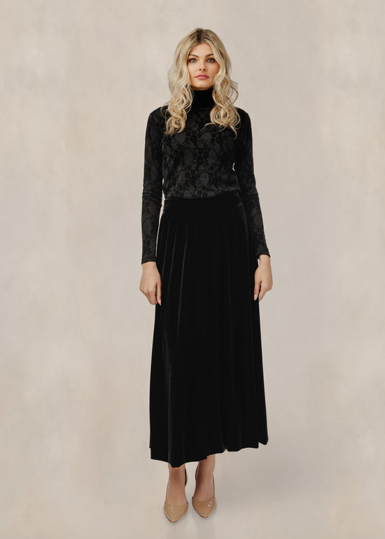 Floral Lace Top - Black