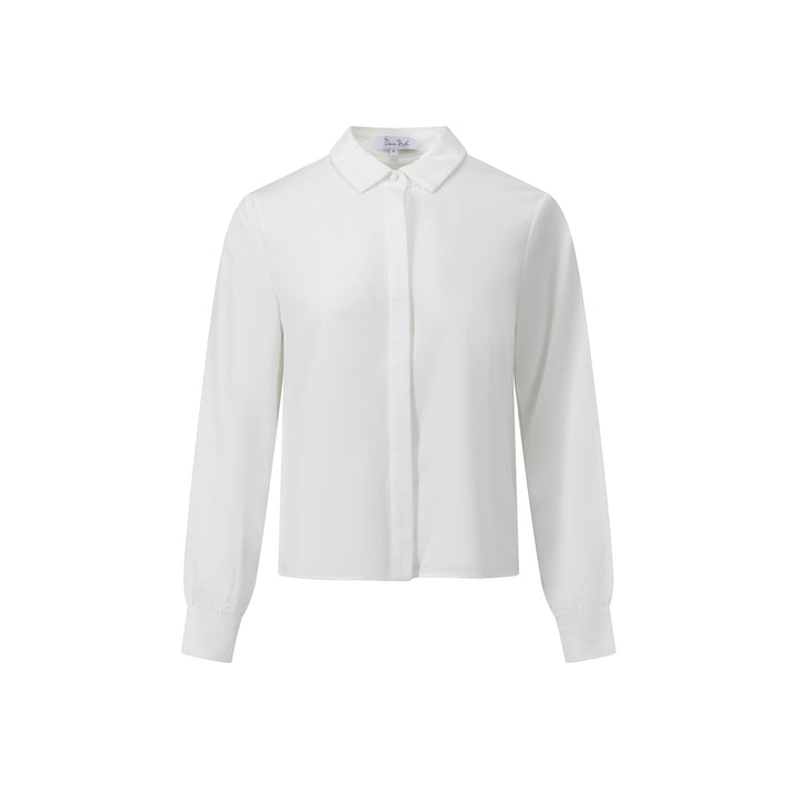 White Textured Blouse