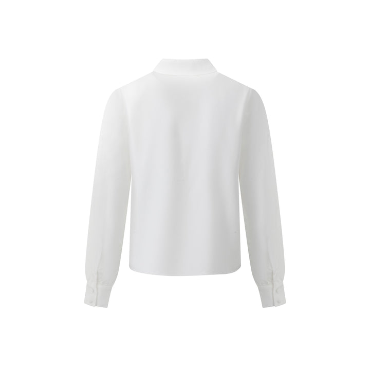 White Textured Blouse
